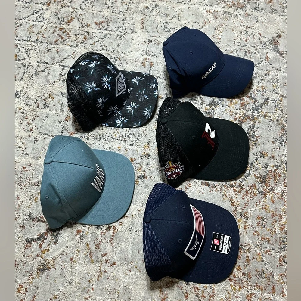 NIKE VANS RON JON Baseball caps 5 piece Hat bundle
